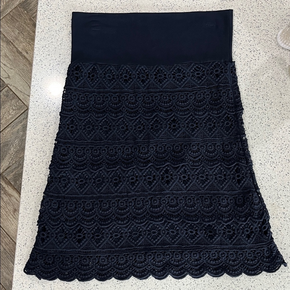 Solitaire Dark Blue Lace Skirt